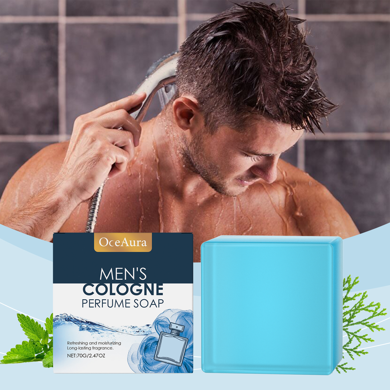 Skincare Oily Skin - OceAura Men's Perfume Bath Soap Gentle