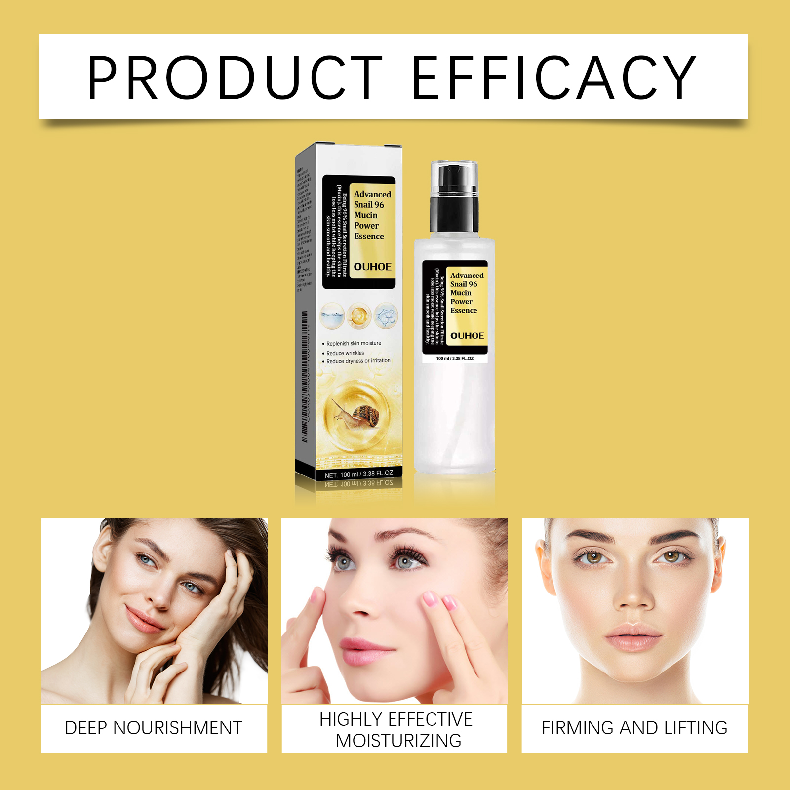 OUHOE Snail 96 Mucin Moisturiz - Snail Mucin Essence avis et prix