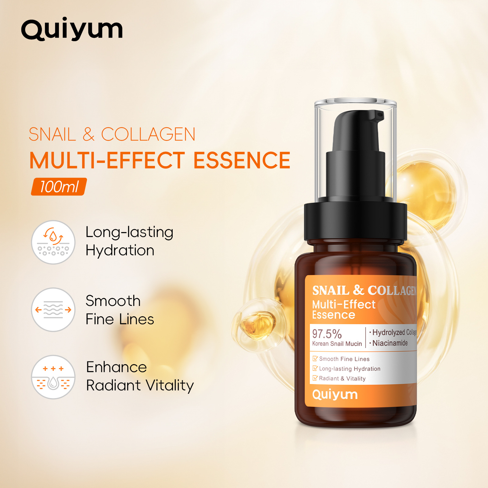 QUIYUM 100ml Snail Mucin Multi - Snail Mucin Essence avis et prix