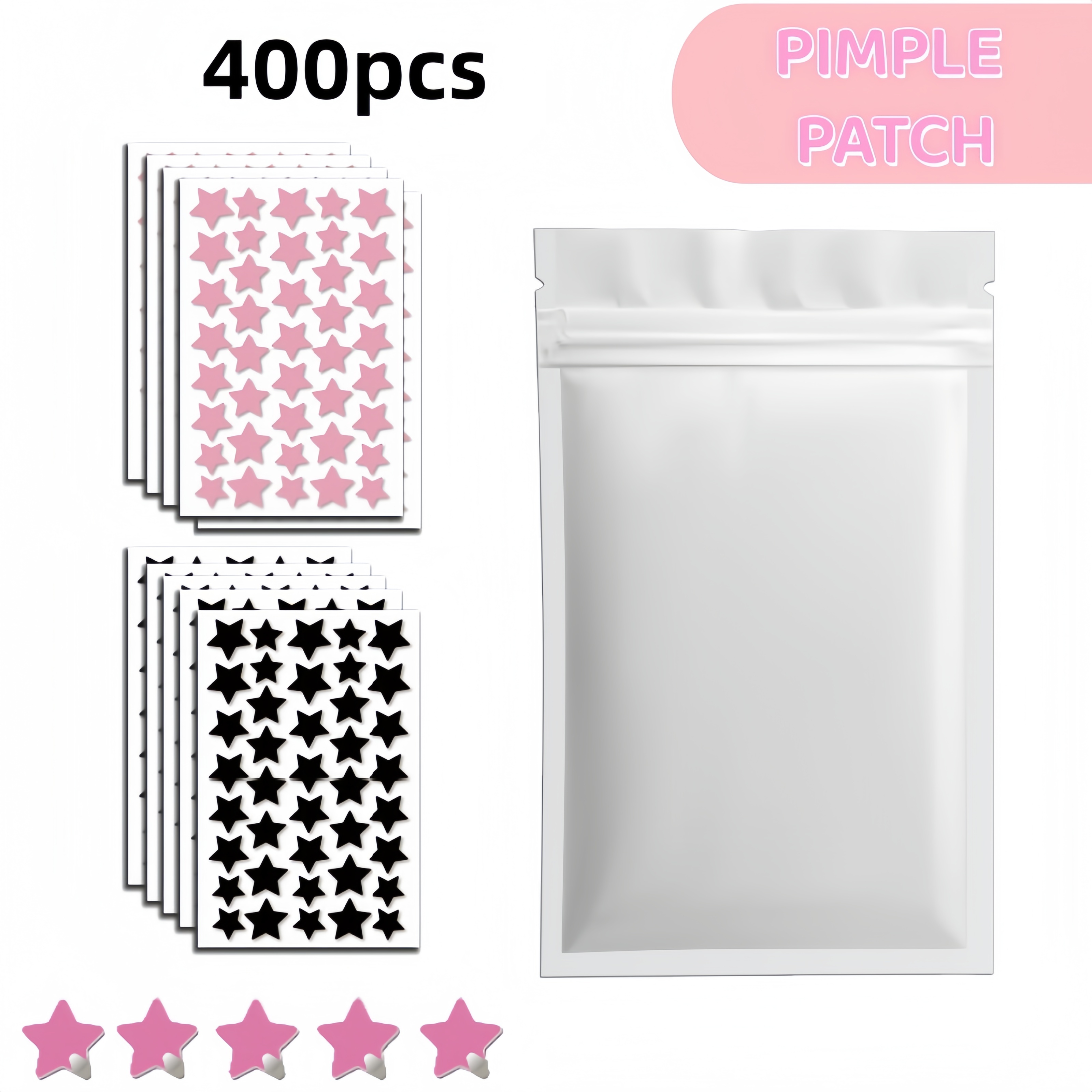 400/800pcs Red & Black Star Pi - Skincare You avis et prix