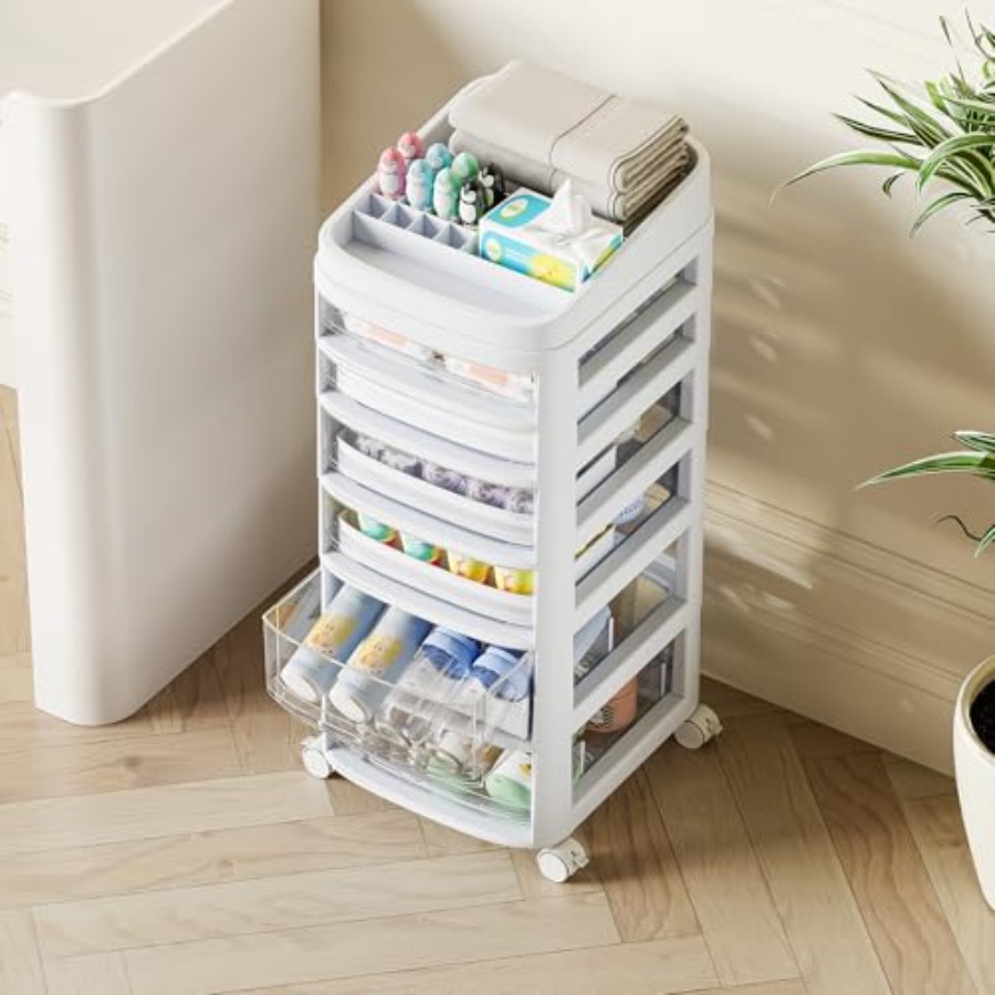 Rolling Cart with 6 Drawers Cl - Skincare You avis et prix