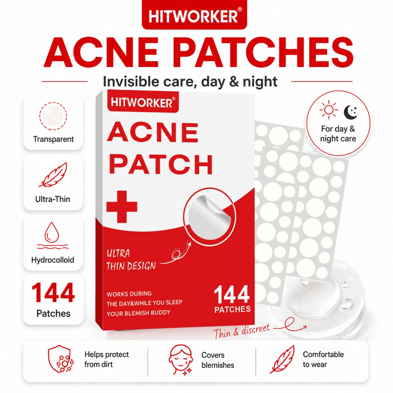 144Pcs Hydrocolloid Acne Pimpl - Skincare You avis et prix