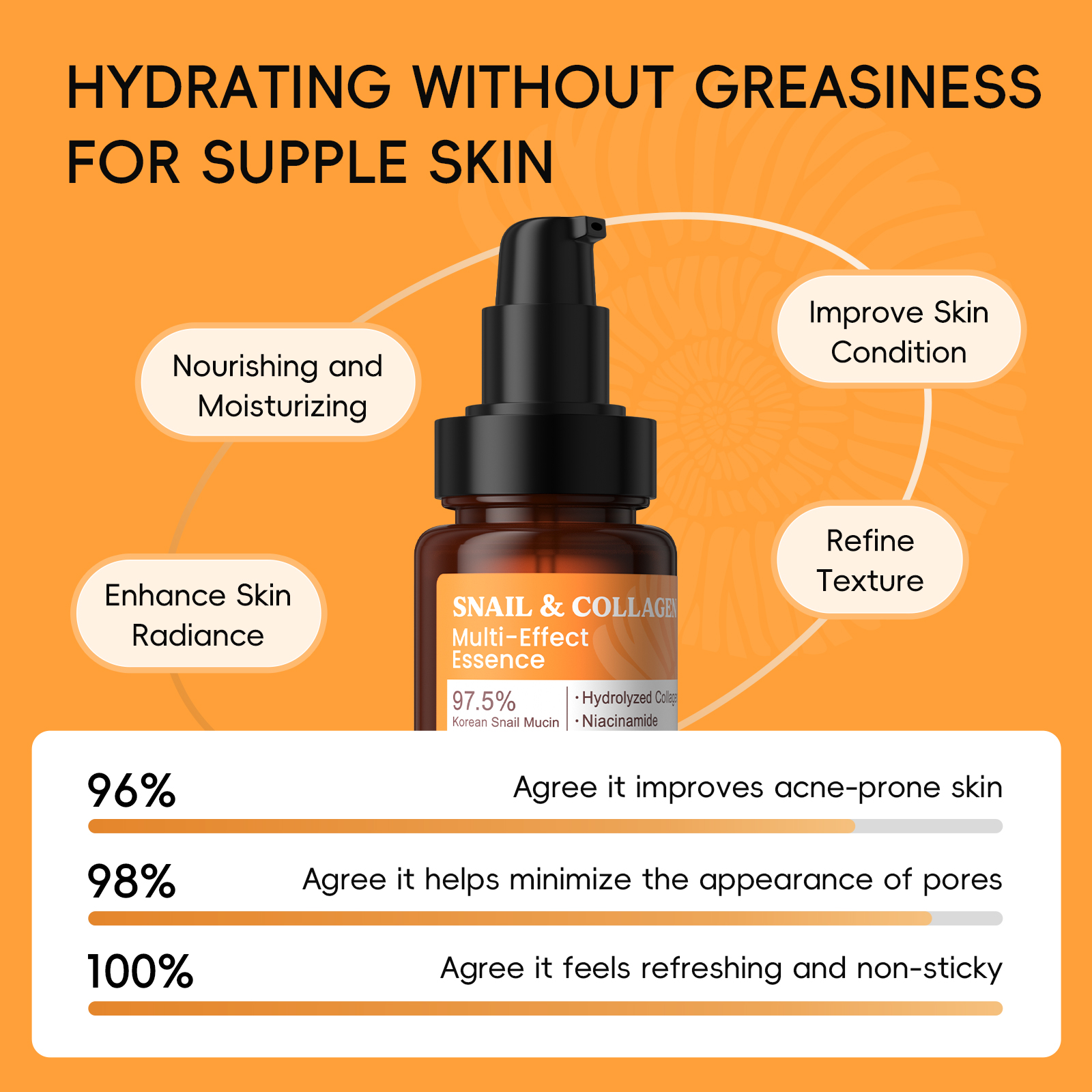 Quiyum Snail Mucin & Collagen  - Snail Mucin Essence avis et prix