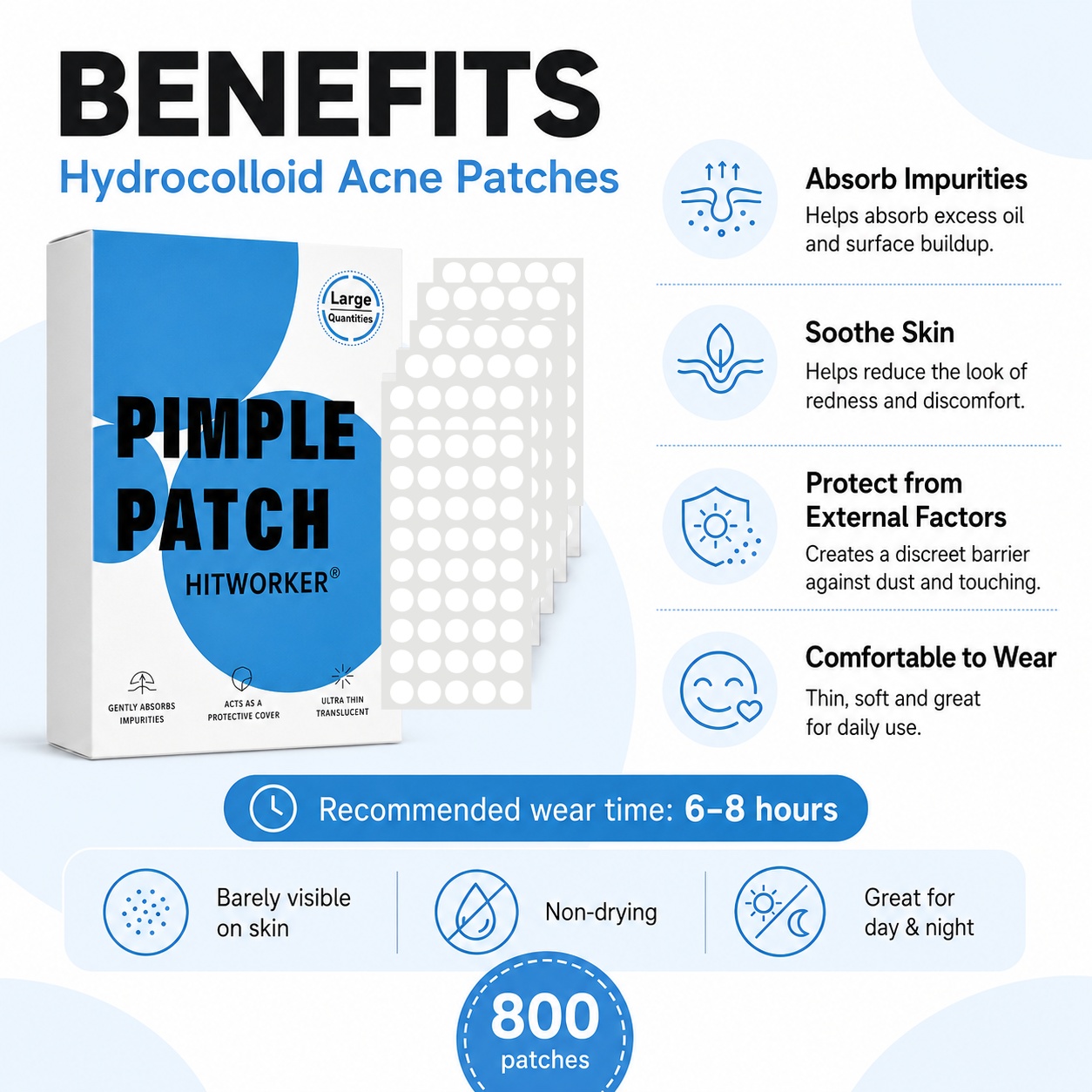 800Pcs Hydrocolloid Acne Pimpl - Skincare You avis et prix