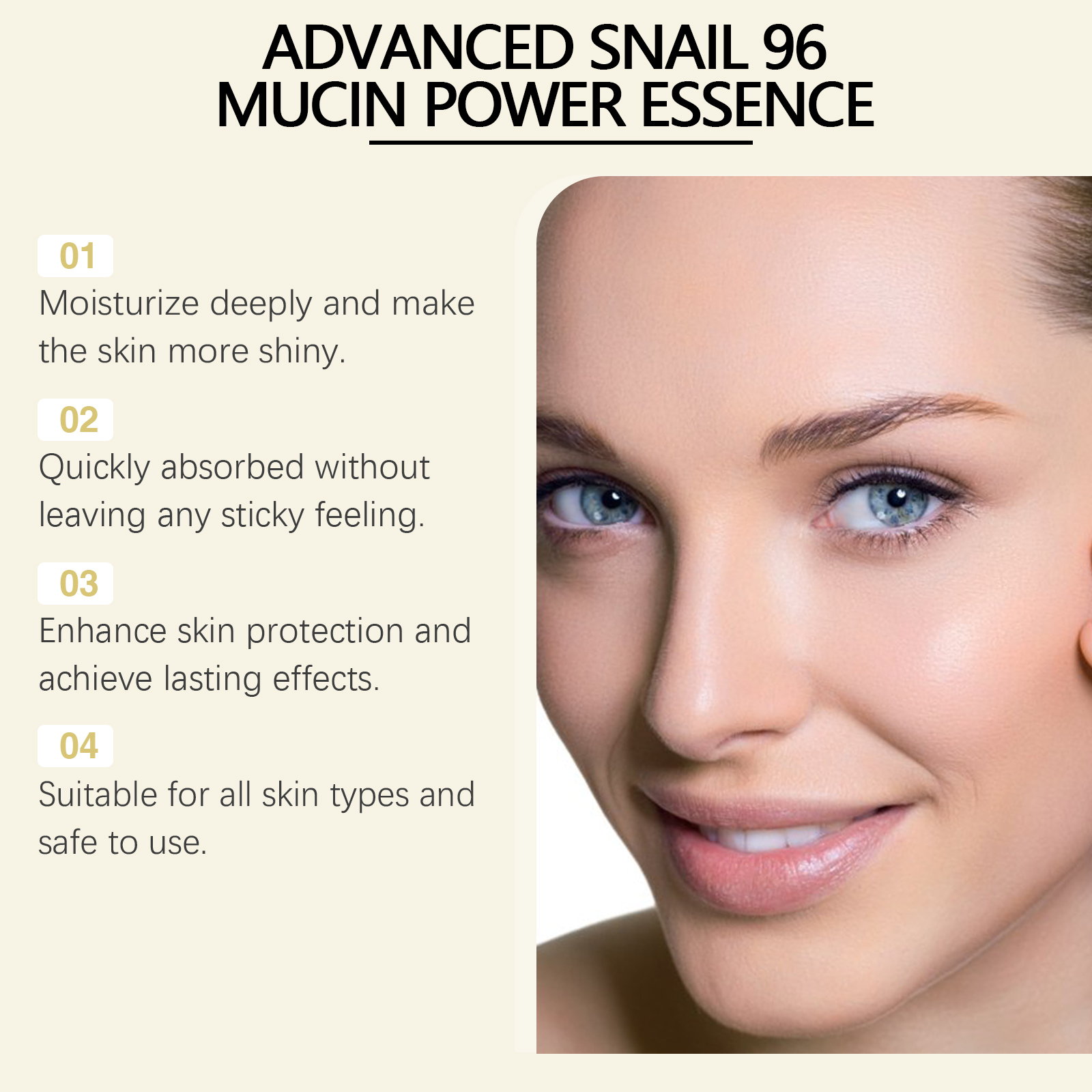Ouhoe Snail Collagen Face Crea - Snail Mucin Essence avis et prix